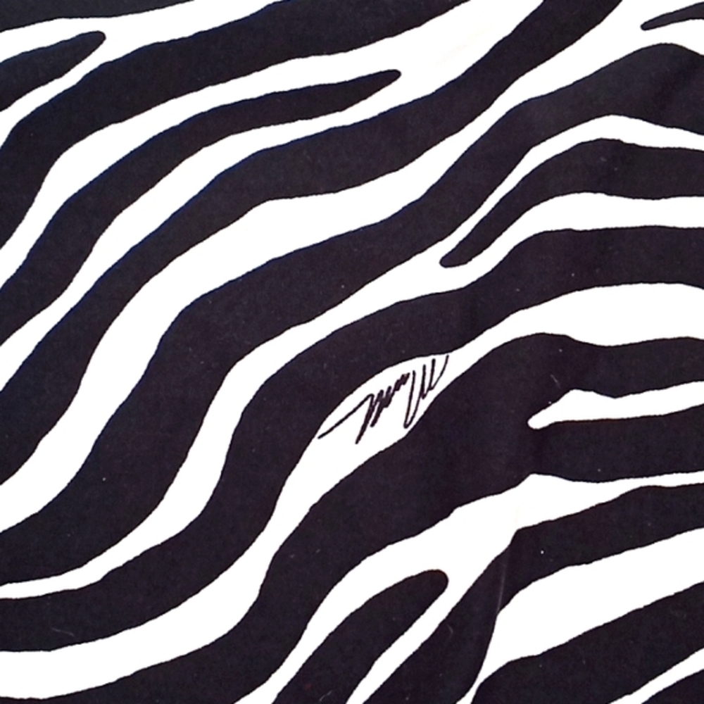 Michael Kors‎ Logo Ring Blouson Underwire Tankini Set Zebra Black S - Picture 5 of 16